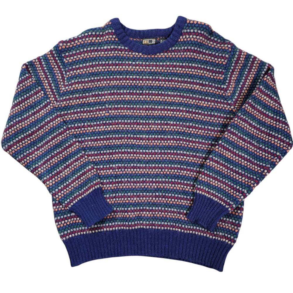 DAKS London XL Shetland Wool Sweater Vintage Knit